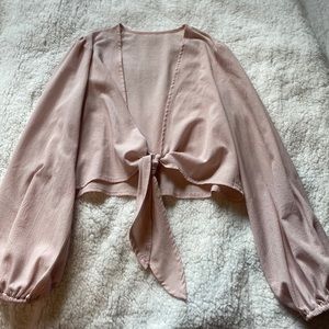 💕 Pink Shien Front Tie Top